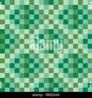 Squares vector pattern in green colors palette Stock Vector