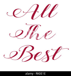 All The Best Wishes With Different Styles And Designs Stock Photo Alamy
