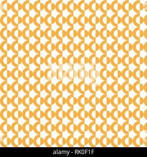 Orange and white circles vector pattern Stock Vector