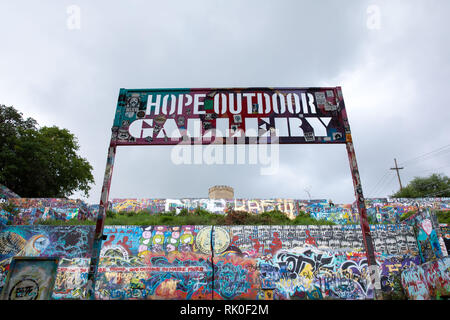 Hope Outdoor Gallery. Austin, Texas. September, 2018 Stock Photo