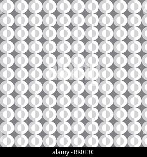 Gray and white circles vector pattern Stock Vector