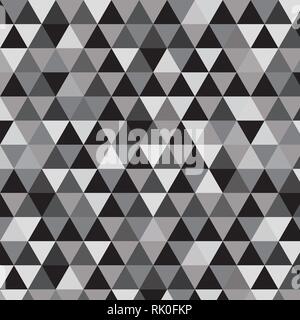 Black, gray and white triangle vector pattern Stock Vector