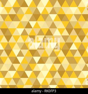 Yellow and golden triangle vector pattern Stock Vector