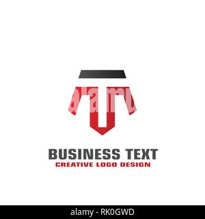 T letter logo vector design, initial letter TM graphic logo template, elegant business logo. Stock Vector