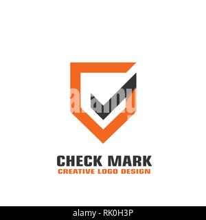 Check mark logo vector, simple business logo design, vector icons. Stock Vector