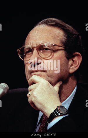 Deputy Secretary of Defense John Deutch during the confirmation hearing for his nomination as Director of the CIA April 26, 1995 in Washington, DC. Stock Photo
