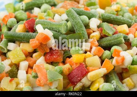 Frozen vegetables background, macro Stock Photo