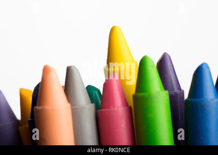 Multicolored Crayons. Stock Photo