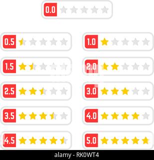 simple set of rating star badge Stock Vector