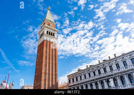 St. Marks Campanile in Venice, Italy. Stock Photo