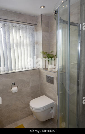 Newly fitted modern bathroom Stock Photo