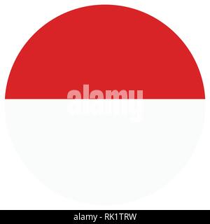 Vector icon round flag of Salzburg isolated on white background. Salzburg city and federal state of Austria Stock Vector