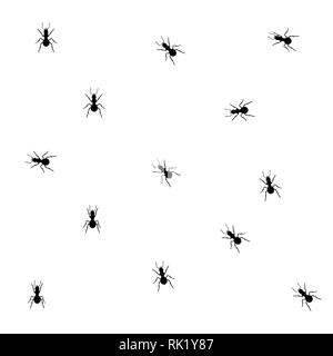 Ants vector seamless pattern Stock Vector