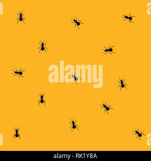 Ants vector seamless pattern Stock Vector