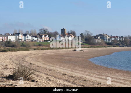 West Mersea village on Mersea Island, Blackwater Estuary, Essex, England UK Stock Photo