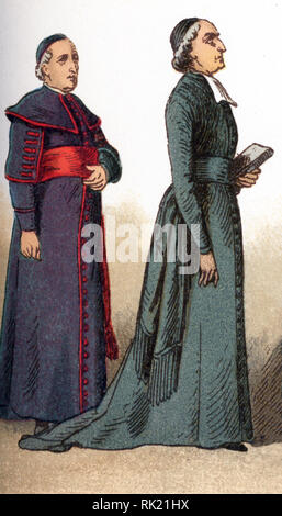 The illustrations shown here depict ecclesiastical costumes. They are ...