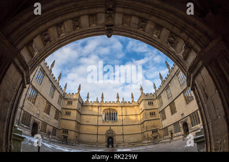 Bodleian library in Oxford in the morning, United kingdom Stock Photo