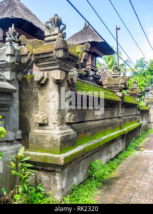 Exterior wall of a Hindu temple in Jimbaran, Bali Indonesia. Stock Photo