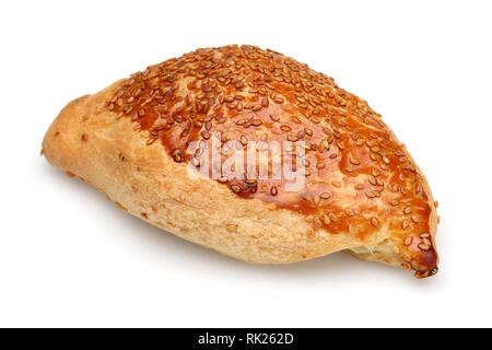 Turkish bun, pogaca, isolated on white background Stock Photo
