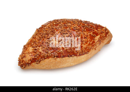 Turkish bun, pogaca, isolated on white background Stock Photo