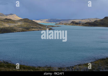 Pristine mountain habitat in Torres del Paine National Park, Chilean Patagonia Stock Photo