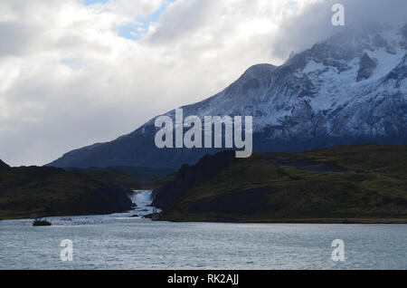 Pristine mountain habitat in Torres del Paine National Park, Chilean Patagonia Stock Photo