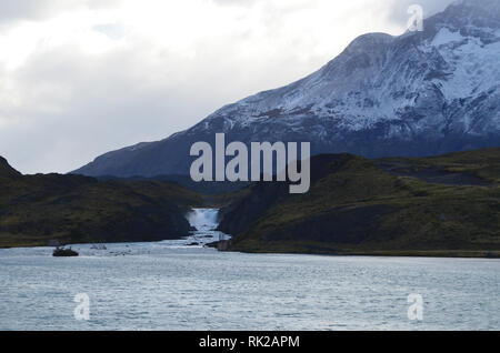 Pristine mountain habitat in Torres del Paine National Park, Chilean Patagonia Stock Photo