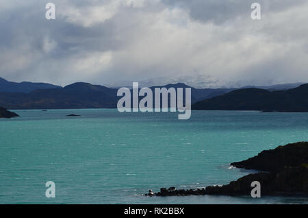 Pristine mountain habitat in Torres del Paine National Park, Chilean Patagonia Stock Photo