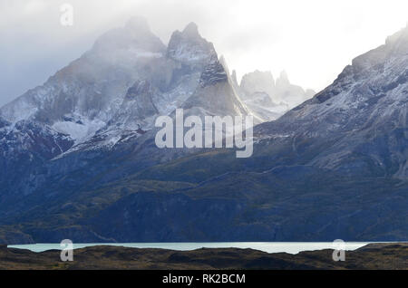 Pristine mountain habitat in Torres del Paine National Park, Chilean Patagonia Stock Photo