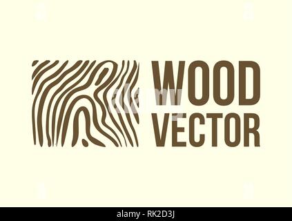 Wood and timber texture symbol logo illustration Stock Vector