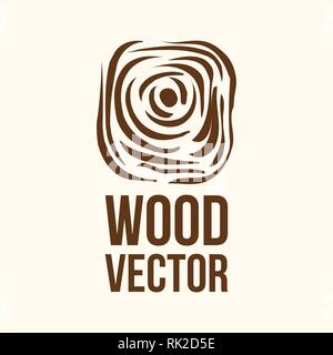 Wood and timber texture symbol logo illustration Stock Vector