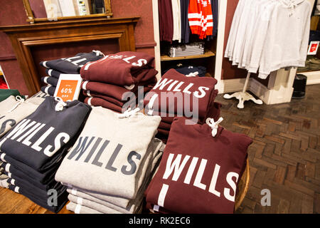 Interior Of A Jack Wills Clothing Store In Manchester City Centre