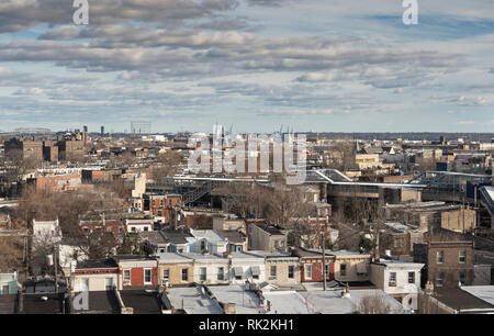 row homes in Kensington Philadelphia Stock Photo
