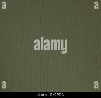 Dark green rough linen fabric texture close-up as background Stock Photo
