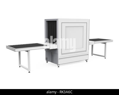 Airport Baggage X-Ray Security Machine Isolated Stock Photo