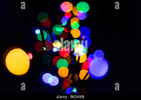 Colourful Image of Bokeh with Christmas Lights