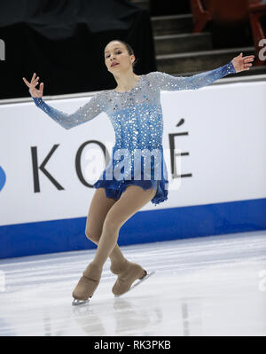 Andrea Montesinos Cantu of Mexico during the Women Single Skating Short