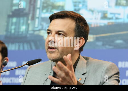 Berlin, Germany, 08th FEB, 2019.  attending the 'By the Grace of God' Press Conference held at Grand Hyatt Hotel during 69th Berlinale International Film Festival, Berlin,Germany, 08.02.2019. Credit: Christopher Tamcke/Alamy Live News Stock Photo