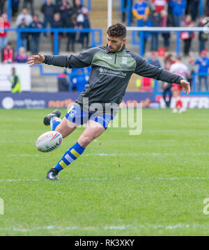 Stefan Ratchford of Warrington Wolves before the Betfred Super League ...