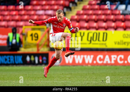 London, UK. 09th Feb, 2019. Igor Vetokele of Charlton Athletic during the EFL Sky Bet League 1 match between Charlton Athletic and Southend United at The Valley, London, England on 9 February 2019. Photo by Adamo Di Loreto. Editorial use only, license required for commercial use. No use in betting, games or a single club/league/player publications. Credit: UK Sports Pics Ltd/Alamy Live News Stock Photo