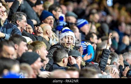 London, UK. 09th Feb, 2019. QPR fans during the EFL Sky Bet Championship match between Queens Park Rangers and Birmingham City at the Loftus Road Stadium, London, England on 9 February 2019. Photo by Phil Hutchinson. Editorial use only, license required for commercial use. No use in betting, games or a single club/league/player publications. Credit: UK Sports Pics Ltd/Alamy Live News Stock Photo