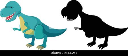 Set of dinosaur character illustration Stock Vector