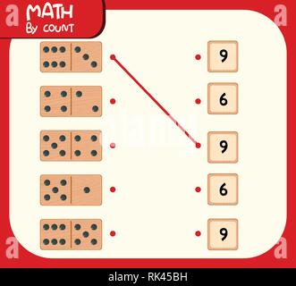 count and match number activity, Number matching activity worksheet