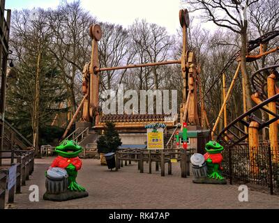 Ride at Duinrell theme park, Wassenaar, The Netherlands. Stock Photo