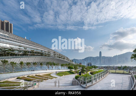 West Kowloon, Hong Kong FEB 04, 2019 : Hong Kong West Kowloon Station. It is the only station in the Hong Kong section and connects to the mainland Ch Stock Photo