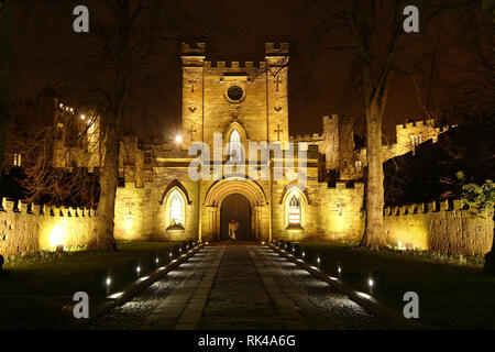 Durham Castle entrance, Durham, England, United Kingdom Stock Photo