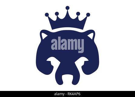 abstract king bear concept logo icon Stock Vector