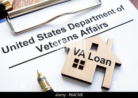 VA loan. US department of veterans affairs papers. Stock Photo