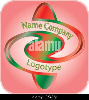 Emblem. Creative, abstract logo. Corporate identity. isolated, white . Vector Stock Vector