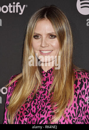 HEIDI KLUM German-American singer, film actress, model at Spotify's Best New Artist Party at the Hammer Museum on February 07, 2019 in Los Angeles, California. Stock Photo
